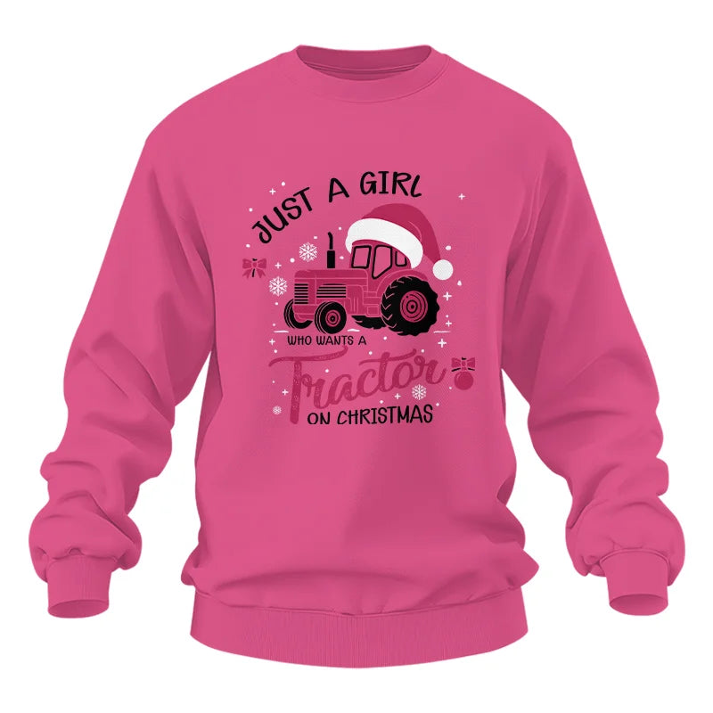 Just A Girl Who Want A Tractor On Christmas - Unisex Heavy Blend™ Crewneck Sweatshirt