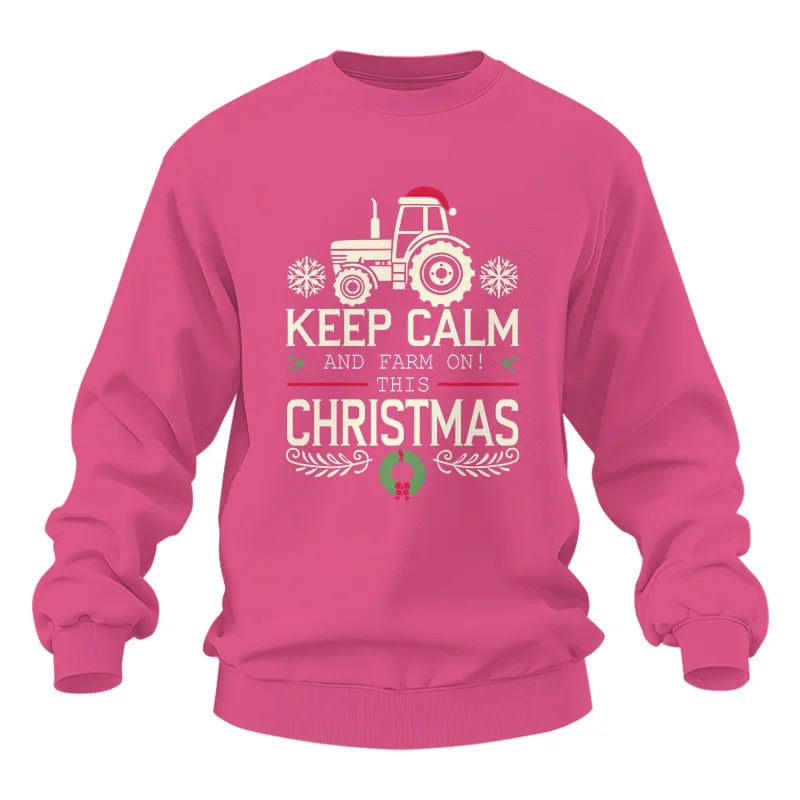 Keep Calm And Farm On! This Christmas - Unisex Heavy Blend™ Crewneck Sweatshirt