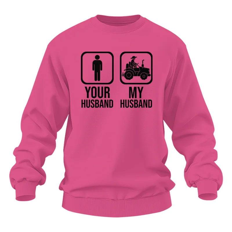 Image of My Husband Is Cooler Than Yours Funny Farm Tractor 2 - Unisex Heavy Blend™ Crewneck Sweatshirt