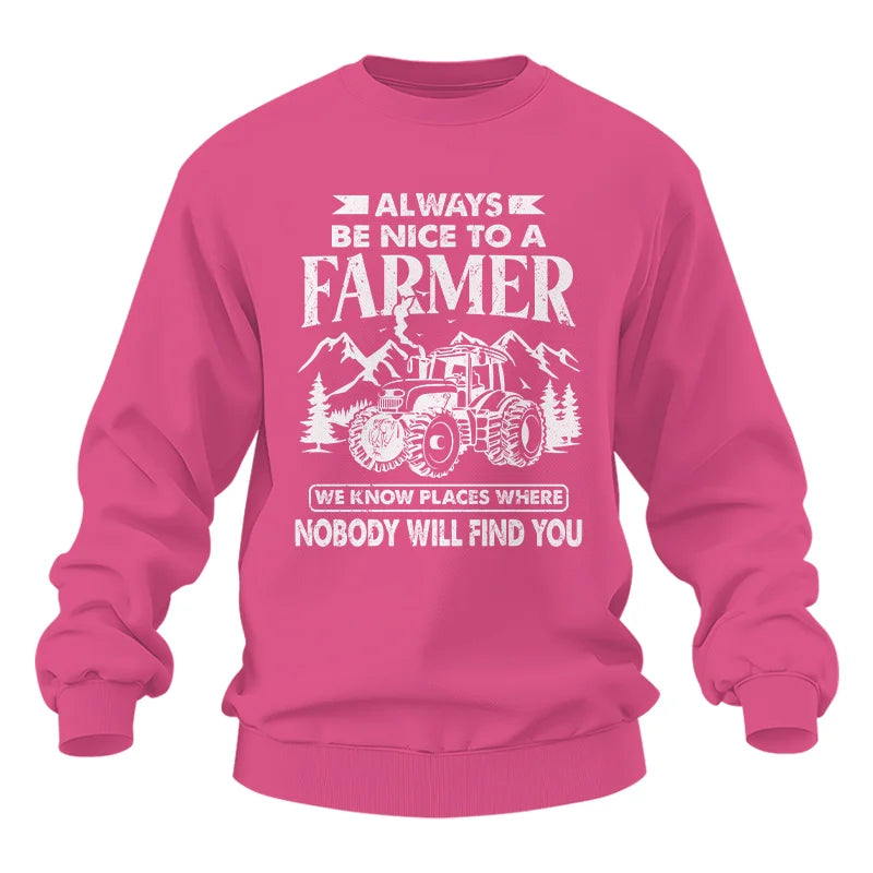 Nice Farmer Funny Tractor Rancher Farming - Unisex Heavy Blend™ Crewneck Sweatshirt