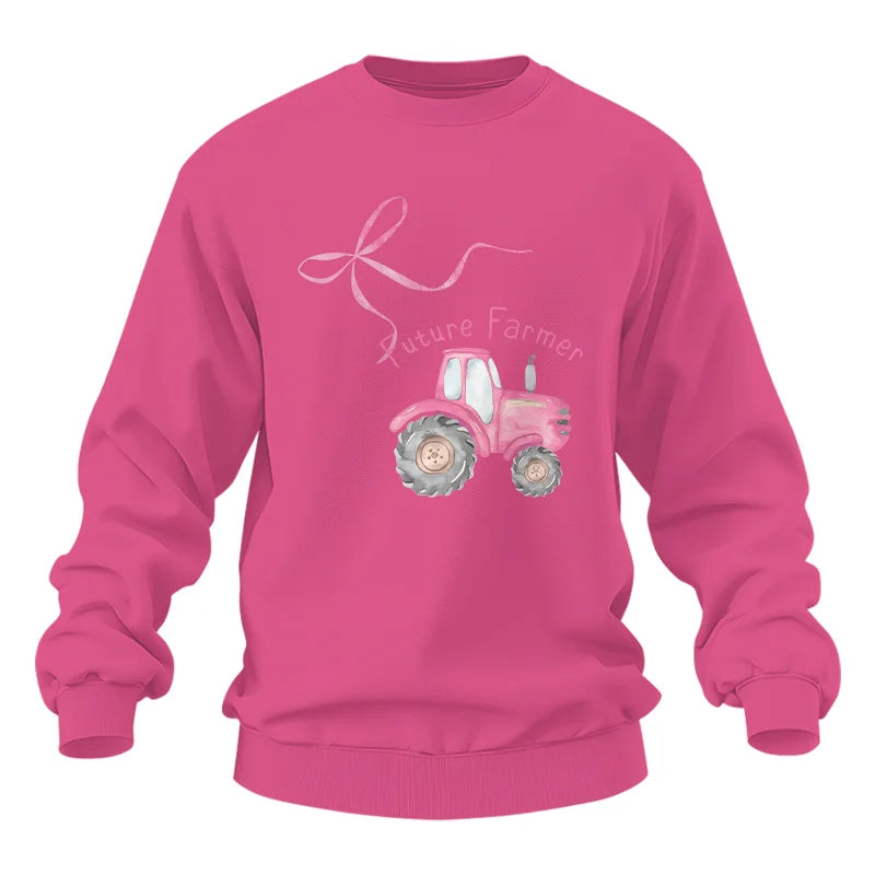 Pink Bow Cute Tractor - Unisex Heavy Blend™ Crewneck Sweatshirt