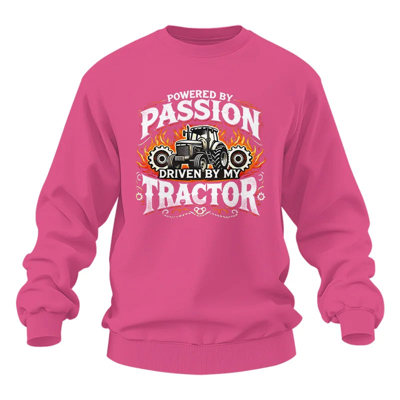 Image of Powered By Passion Driven By My Tractor 1 - Unisex Heavy Blend™ Crewneck Sweatshirt