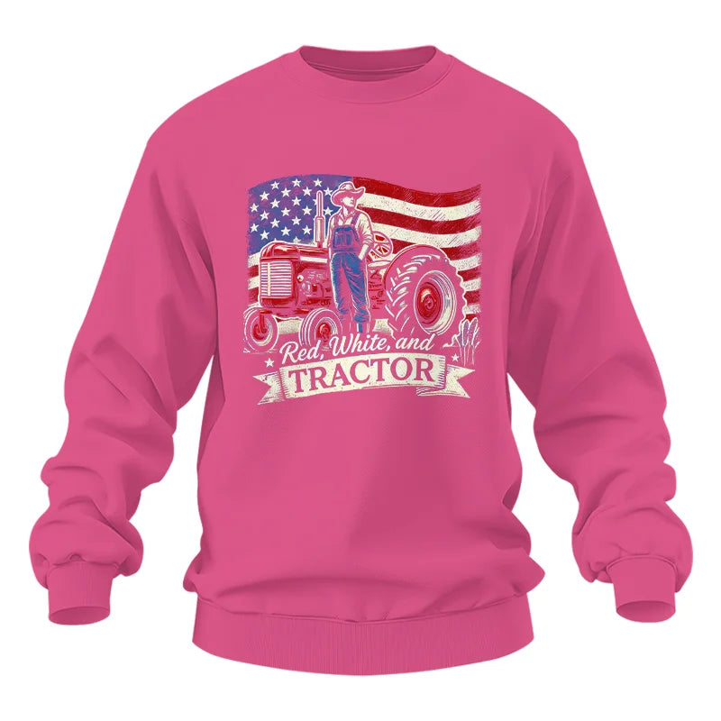 Red White And Tractor - Unisex Heavy Blend™ Crewneck Sweatshirt