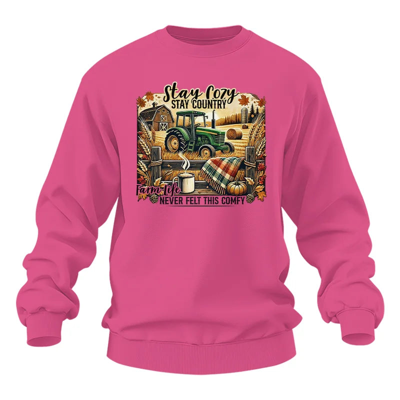 Image of Stay Cozy_Stay Country_Farm Life Never Felt This Comfy 2 - Unisex Heavy Blend™ Crewneck Sweatshirt