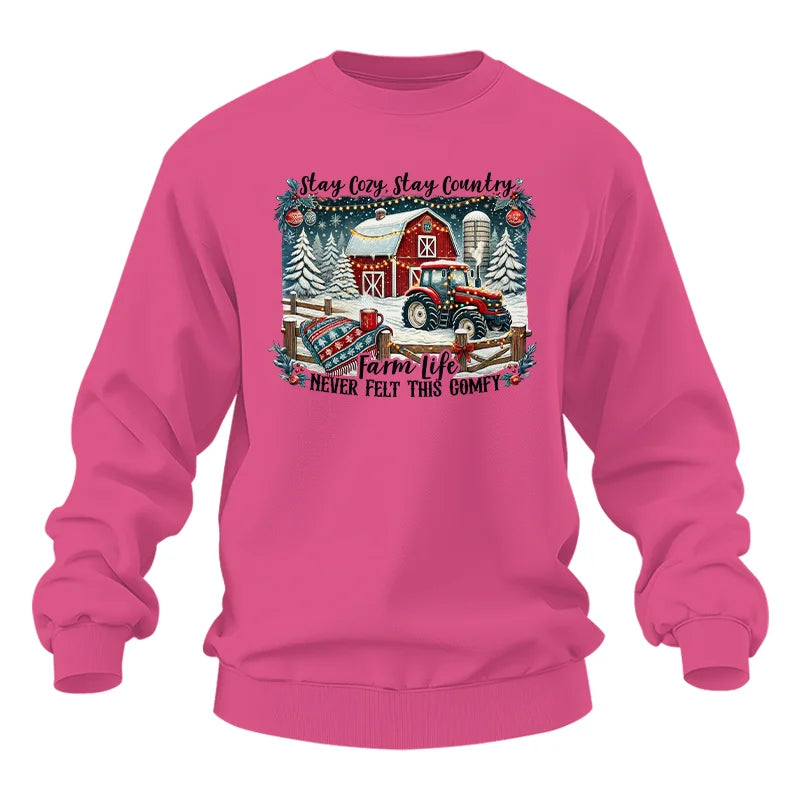 Stay Cozy_Stay Country_Farm Life Never Felt This Comfy 3 - Unisex Heavy Blend™ Crewneck Sweatshirt