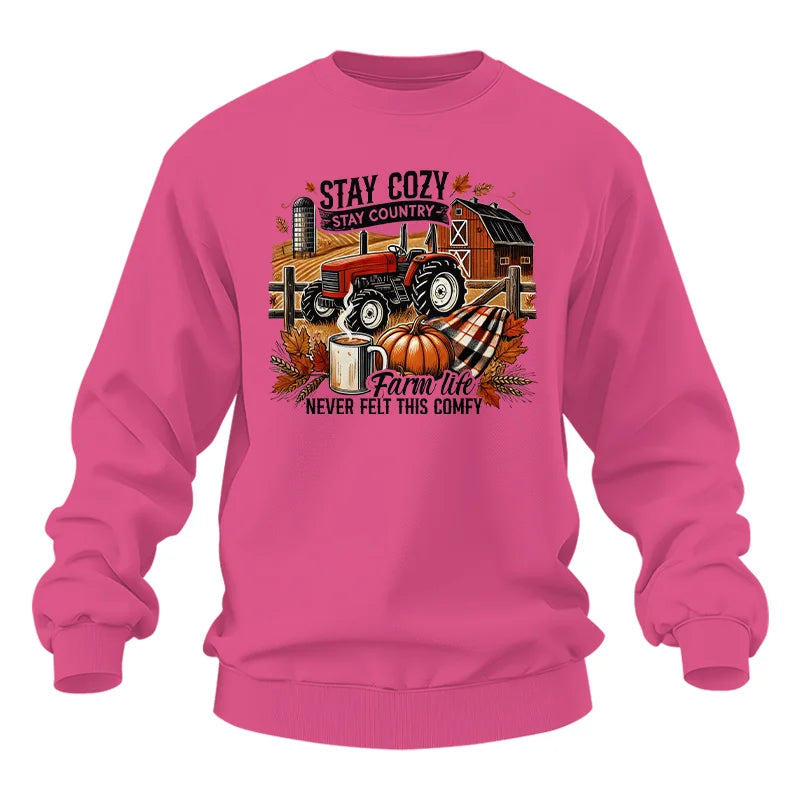 Image of Stay Cozy_Stay Country_Farm Life Never Felt This Comfy - Unisex Heavy Blend™ Crewneck Sweatshirt