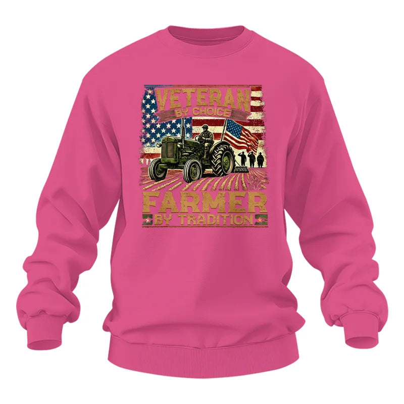 Image of Veteran Farmer Veteran By Choice_Farmer By Tradition - Unisex Heavy Blend™ Crewneck Sweatshirt