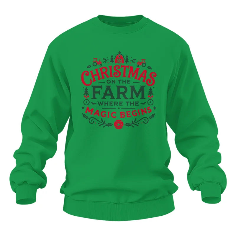 Christmas on the Farm Where the Magic Begins! 1 - Unisex Heavy Blend™ Crewneck Sweatshirt