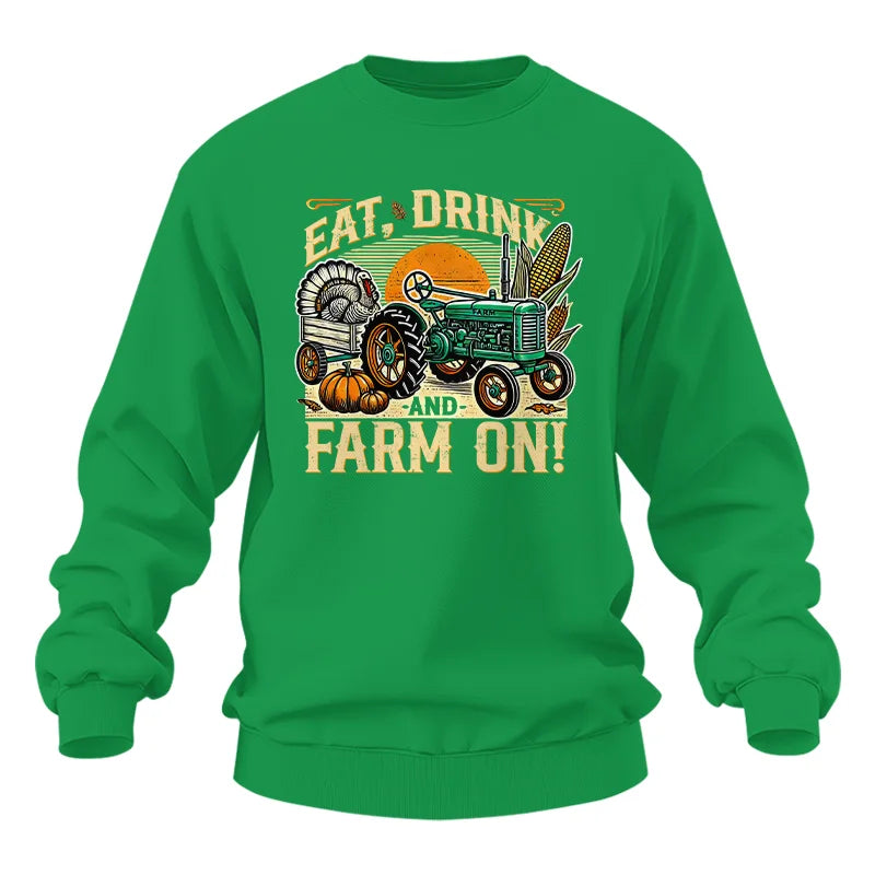 Image of Eat Drink and Farm On - Unisex Heavy Blend™ Crewneck Sweatshirt