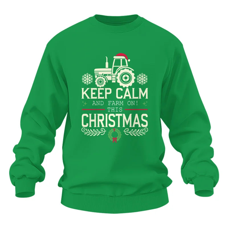 Keep Calm And Farm On! This Christmas - Unisex Heavy Blend™ Crewneck Sweatshirt