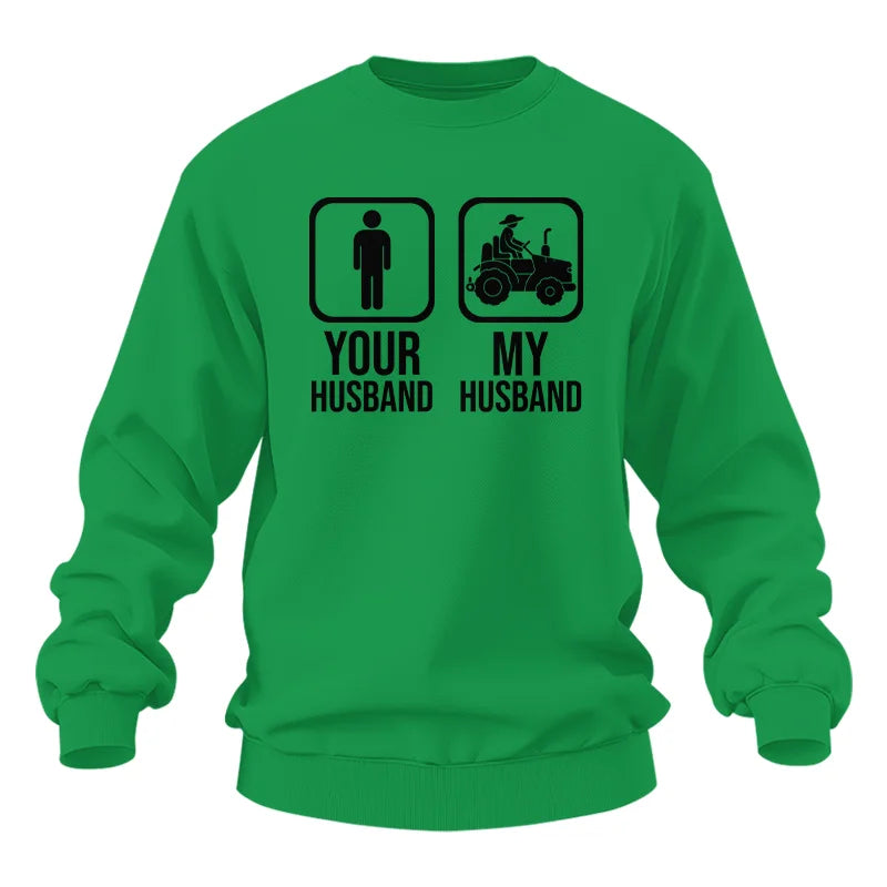 My Husband Is Cooler Than Yours Funny Farm Tractor 2 - Unisex Heavy Blend™ Crewneck Sweatshirt