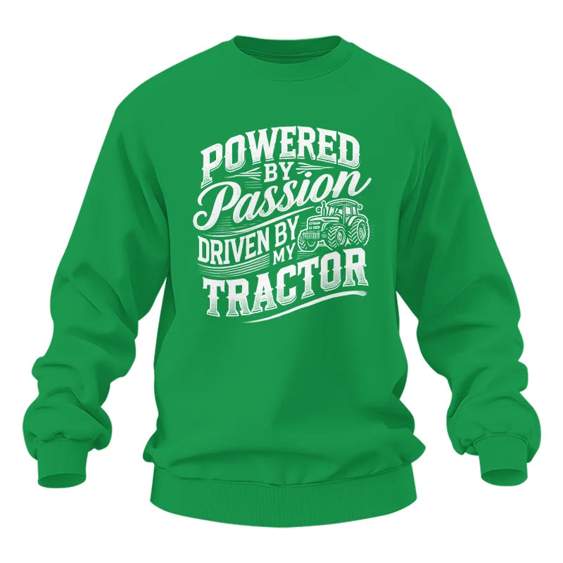 Powered By Passion Driven By My Tractor 2 - Unisex Heavy Blend™ Crewneck Sweatshirt