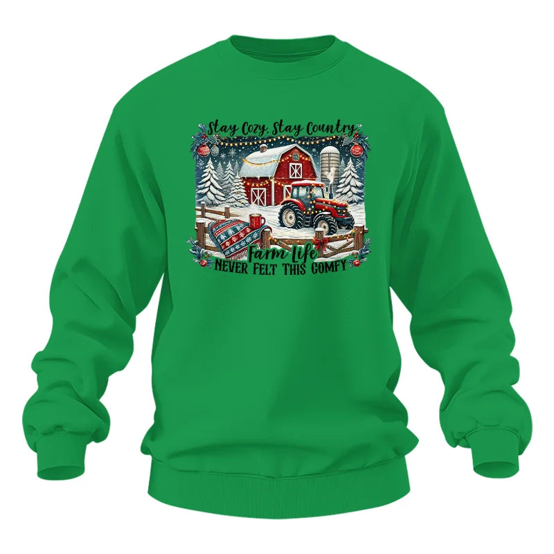 Stay Cozy_Stay Country_Farm Life Never Felt This Comfy 3 - Unisex Heavy Blend™ Crewneck Sweatshirt