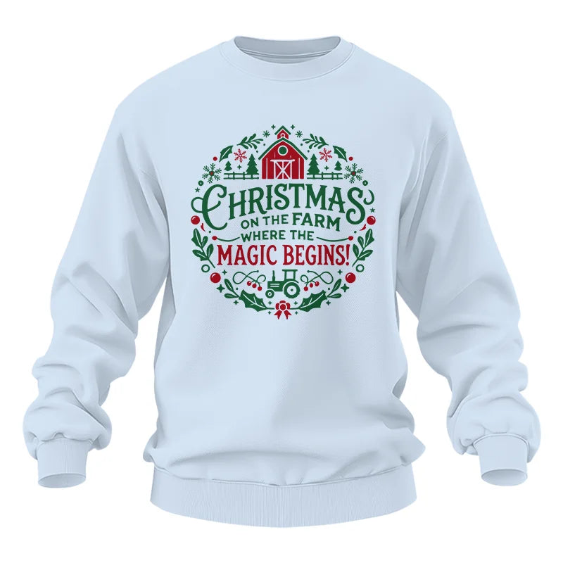 Christmas on the Farm Where the Magic Begins! 2 - Unisex Heavy Blend™ Crewneck Sweatshirt