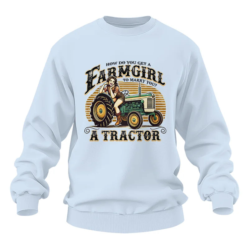 Image of Get A Farmgirl To Marry You_A Tractor - Unisex Heavy Blend™ Crewneck Sweatshirt