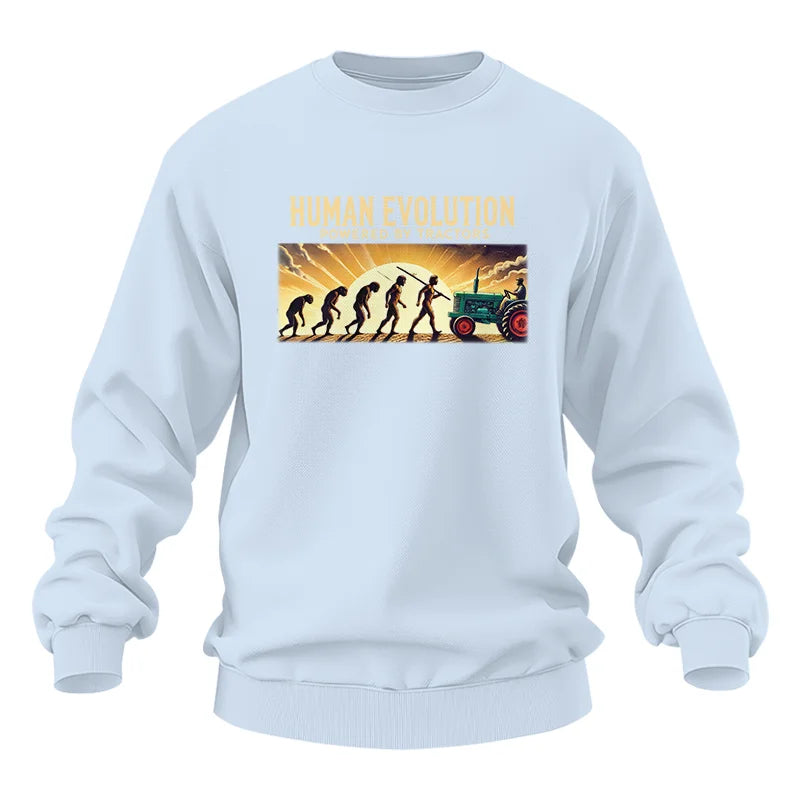 Image of Human Evolution Powered By Tractors - Unisex Heavy Blend™ Crewneck Sweatshirt