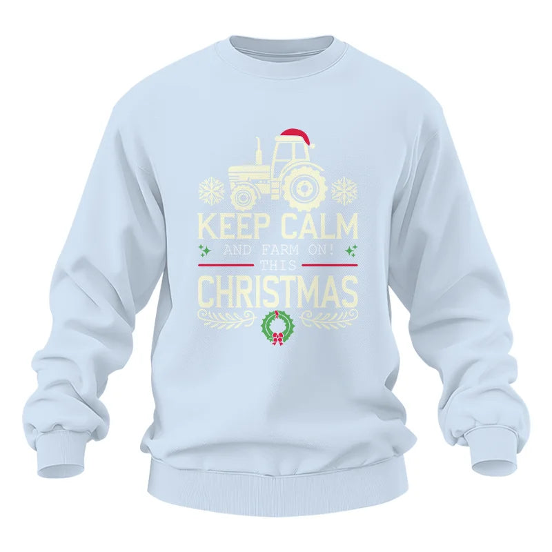 Image of Keep Calm And Farm On! This Christmas - Unisex Heavy Blend™ Crewneck Sweatshirt