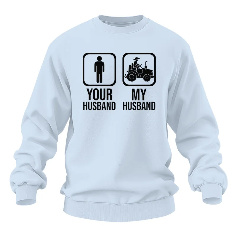 My Husband Is Cooler Than Yours Funny Farm Tractor 2 - Unisex Heavy Blend™ Crewneck Sweatshirt