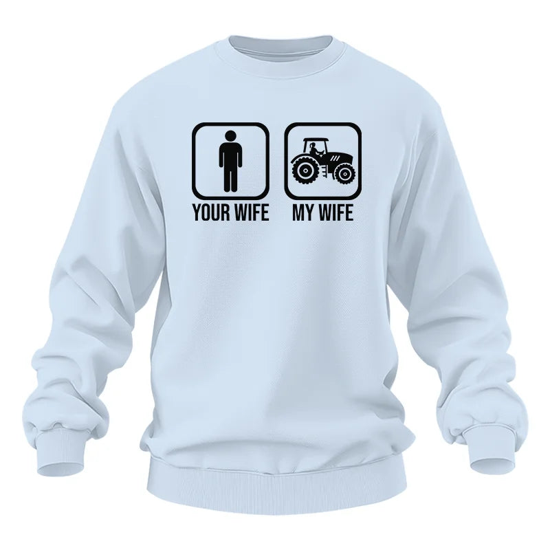 Image of My Wife Is Cooler Than Yours Funny Farm Tractor 2 - Unisex Heavy Blend™ Crewneck Sweatshirt