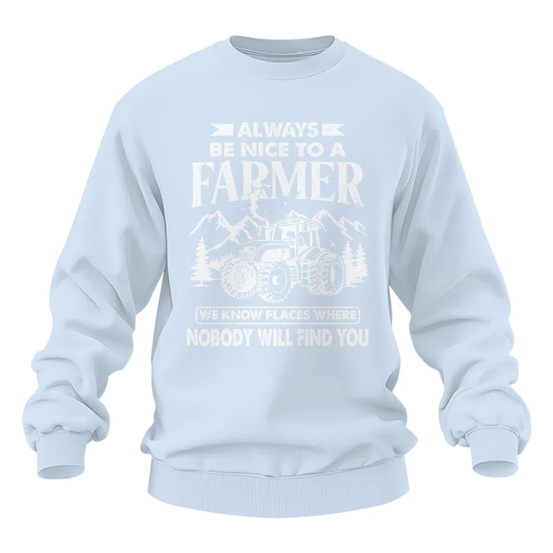 Nice Farmer Funny Tractor Rancher Farming - Unisex Heavy Blend™ Crewneck Sweatshirt