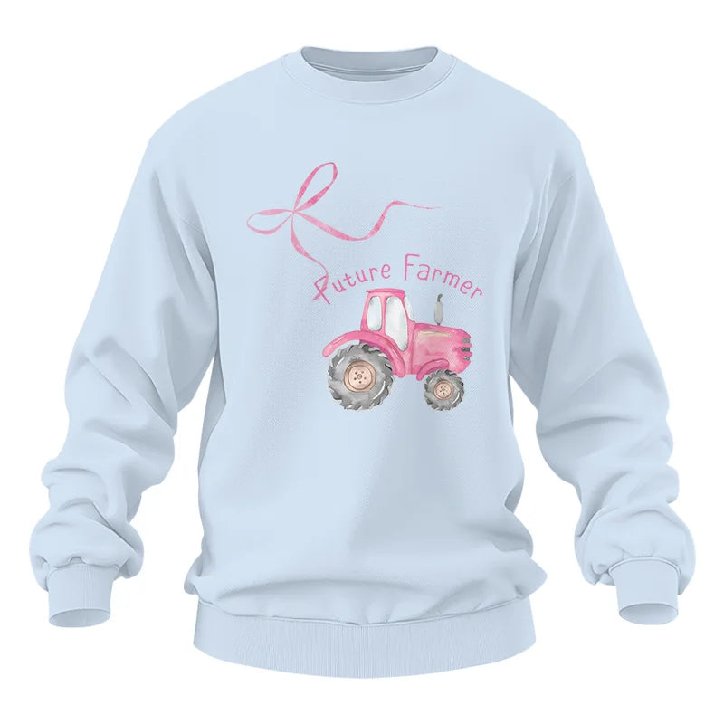 Pink Bow Cute Tractor - Unisex Heavy Blend™ Crewneck Sweatshirt