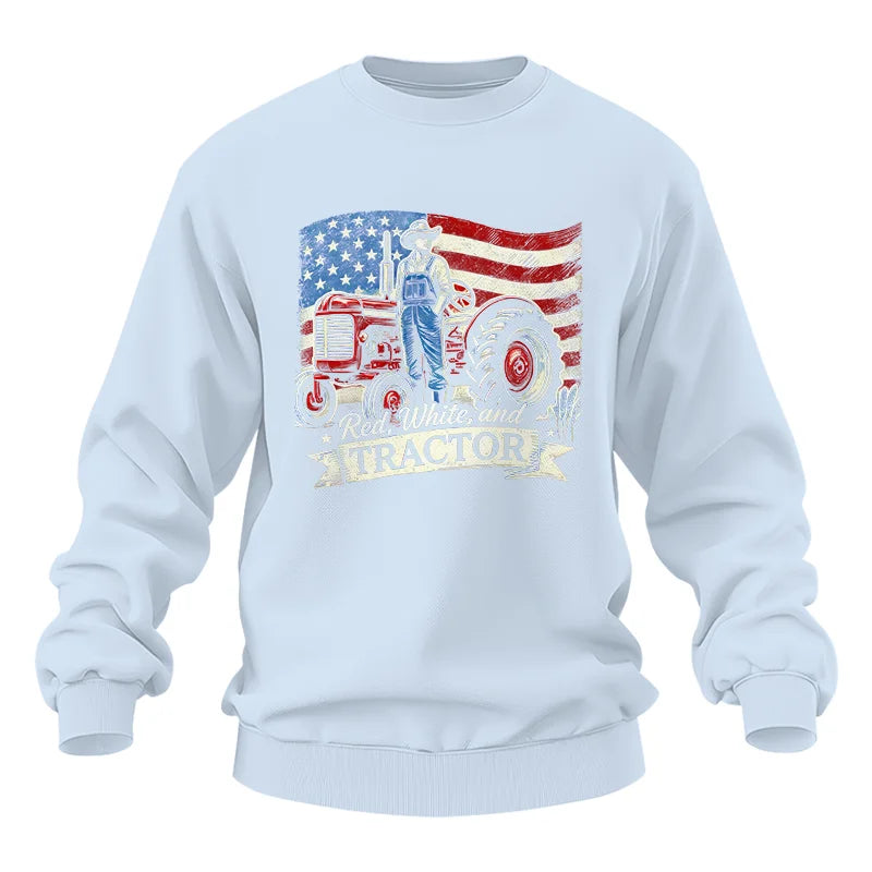 Red White And Tractor - Unisex Heavy Blend™ Crewneck Sweatshirt