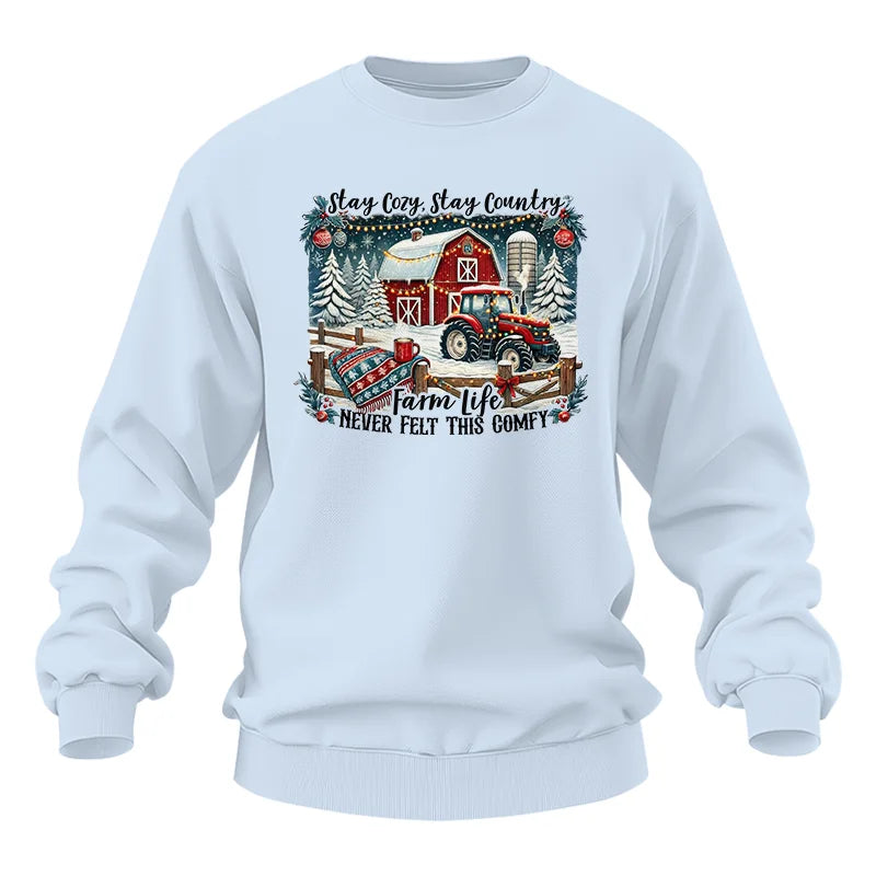 Stay Cozy_Stay Country_Farm Life Never Felt This Comfy 3 - Unisex Heavy Blend™ Crewneck Sweatshirt