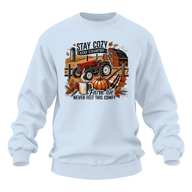 Stay Cozy_Stay Country_Farm Life Never Felt This Comfy - Unisex Heavy Blend™ Crewneck Sweatshirt