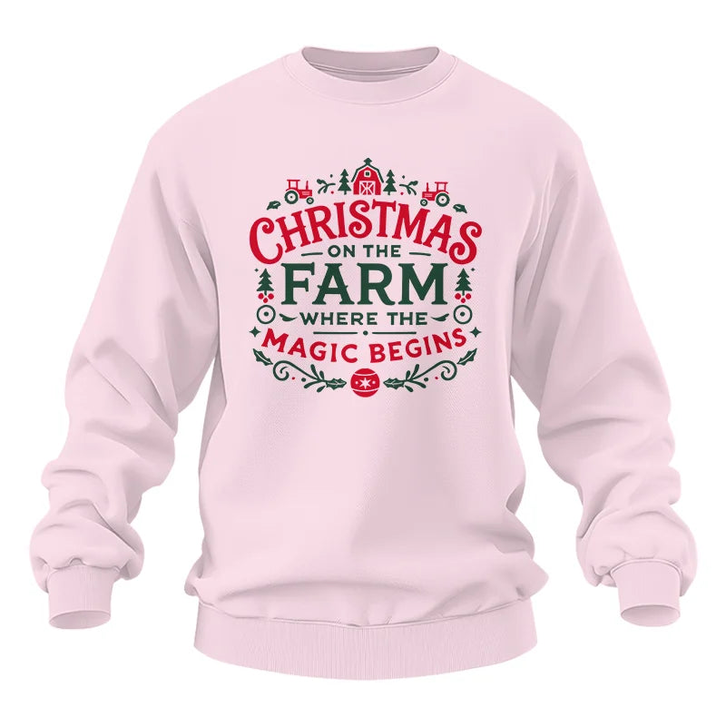 Christmas on the Farm Where the Magic Begins! 1 - Unisex Heavy Blend™ Crewneck Sweatshirt