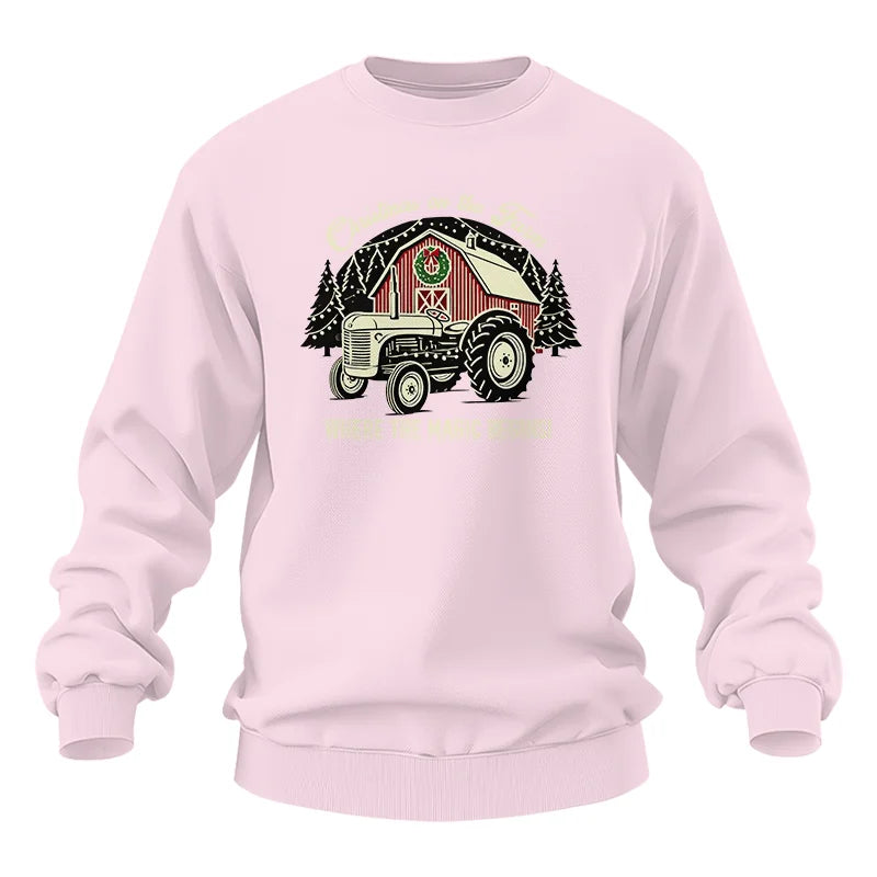 Christmas on the Farm Where the Magic Begins! 3 - Unisex Heavy Blend™ Crewneck Sweatshirt