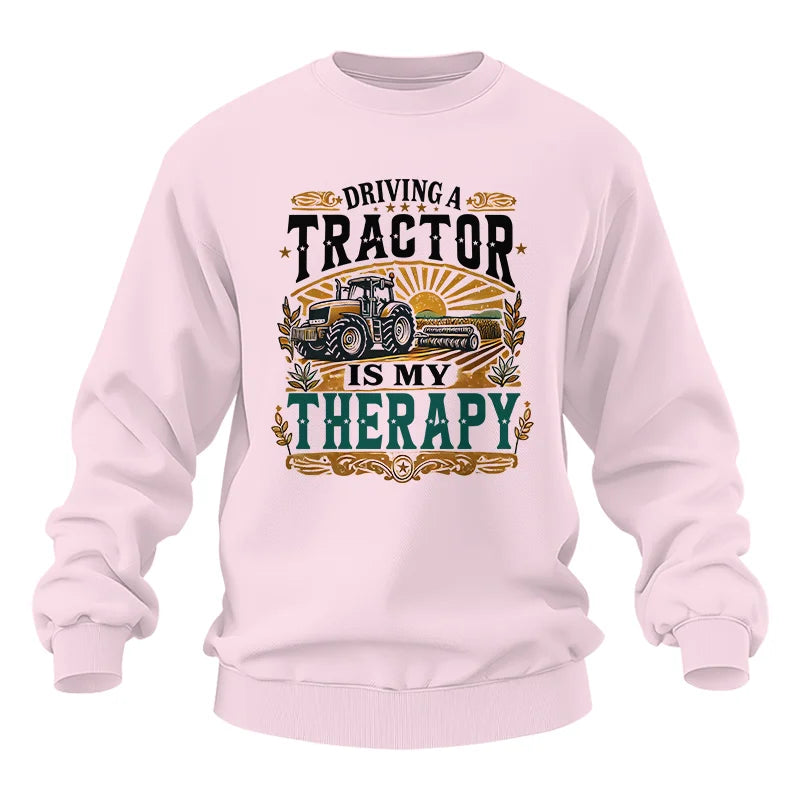 Driving A Tractor Is My Therapy - Unisex Heavy Blend™ Crewneck Sweatshirt