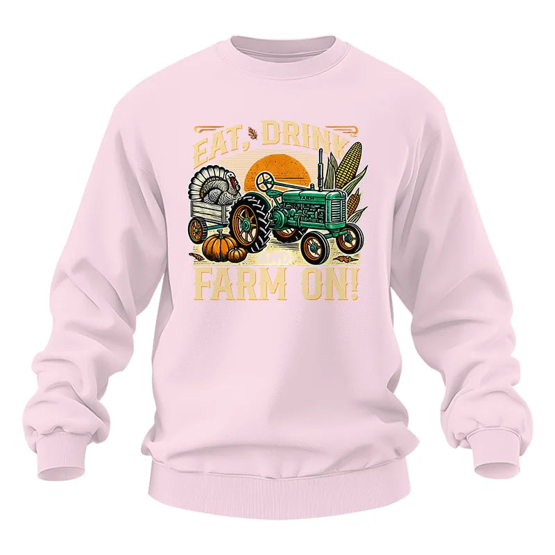 Image of Eat Drink and Farm On - Unisex Heavy Blend™ Crewneck Sweatshirt