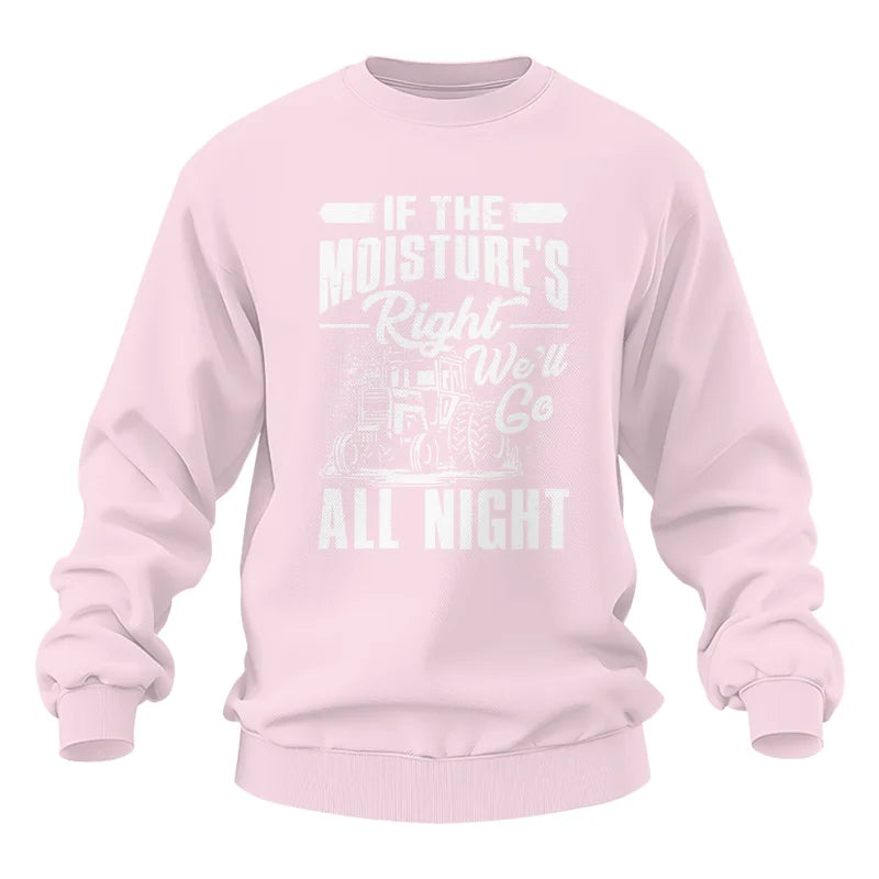 Image of Farmer Tractor If Moistures Right We'll Go All Night - Unisex Heavy Blend™ Crewneck Sweatshirt