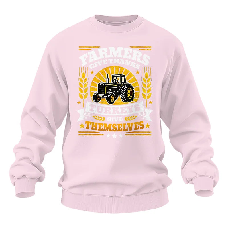 Image of Farmers Give Thanks Turkeys Give Themselves - Unisex Heavy Blend™ Crewneck Sweatshirt