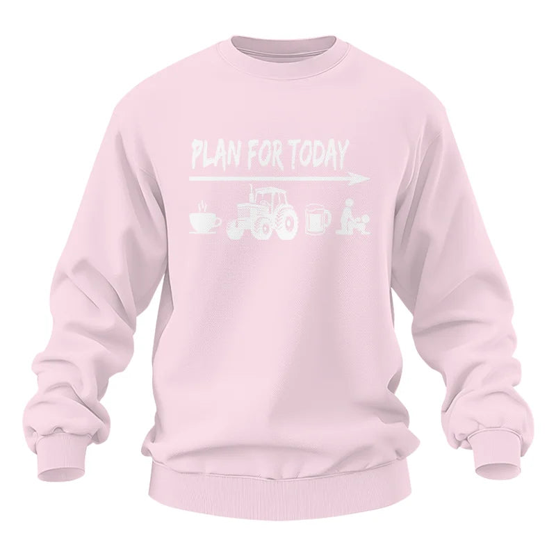 Funny Farmer Plan For Today Coffee Tractor Beer Bed - Unisex Heavy Blend™ Crewneck Sweatshirt