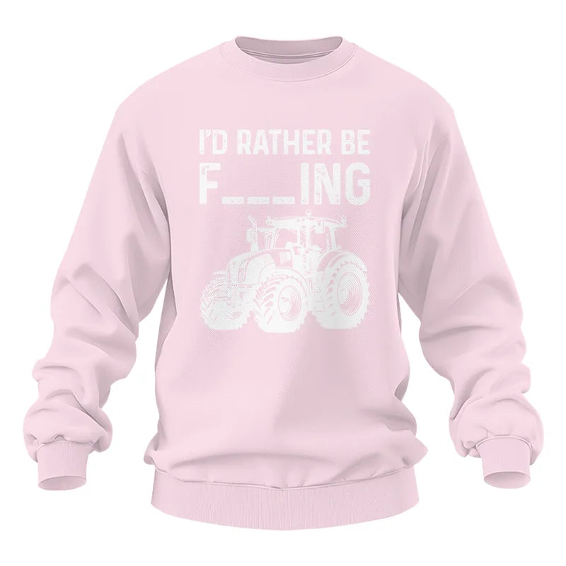 Funny I Would Rather Be Farming Tractor 2 - Unisex Heavy Blend™ Crewneck Sweatshirt