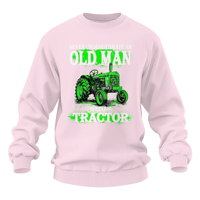 Image of Funny Quote Never Underestimate Old Man Tractor - Unisex Heavy Blend™ Crewneck Sweatshirt