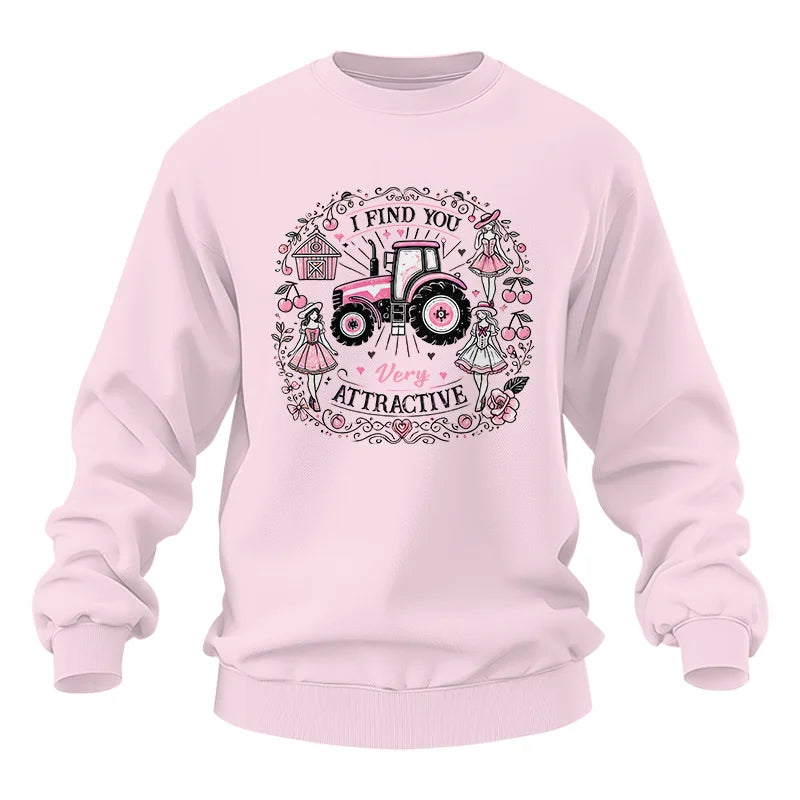 I Find You Very Attractive Pink Cherry - Unisex Heavy Blend™ Crewneck Sweatshirt