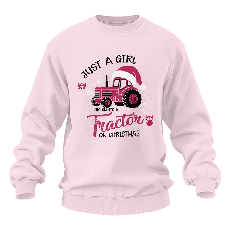 Just A Girl Who Want A Tractor On Christmas - Unisex Heavy Blend™ Crewneck Sweatshirt