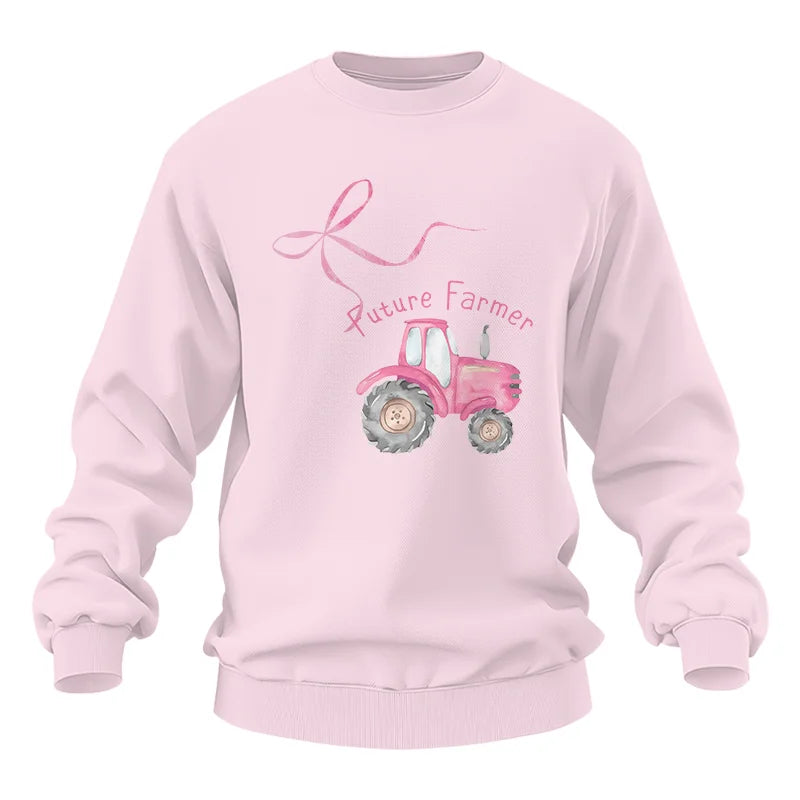 Pink Bow Cute Tractor - Unisex Heavy Blend™ Crewneck Sweatshirt