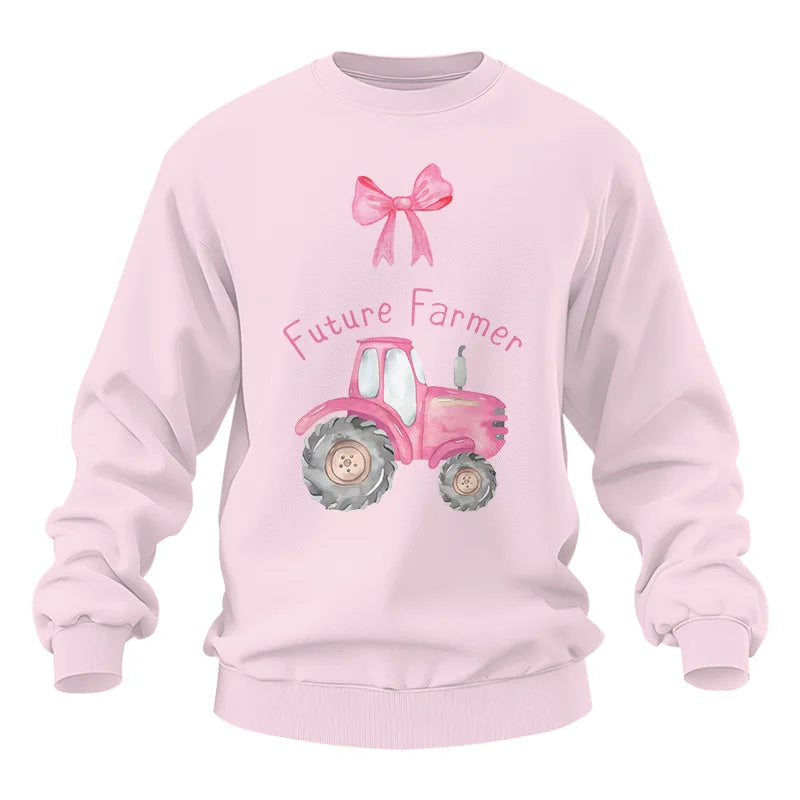 Pink Tractor For Future Farmer - Unisex Heavy Blend™ Crewneck Sweatshirt