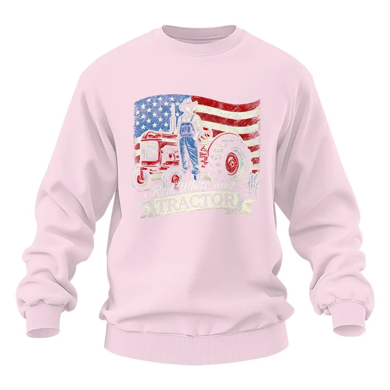 Red White And Tractor - Unisex Heavy Blend™ Crewneck Sweatshirt