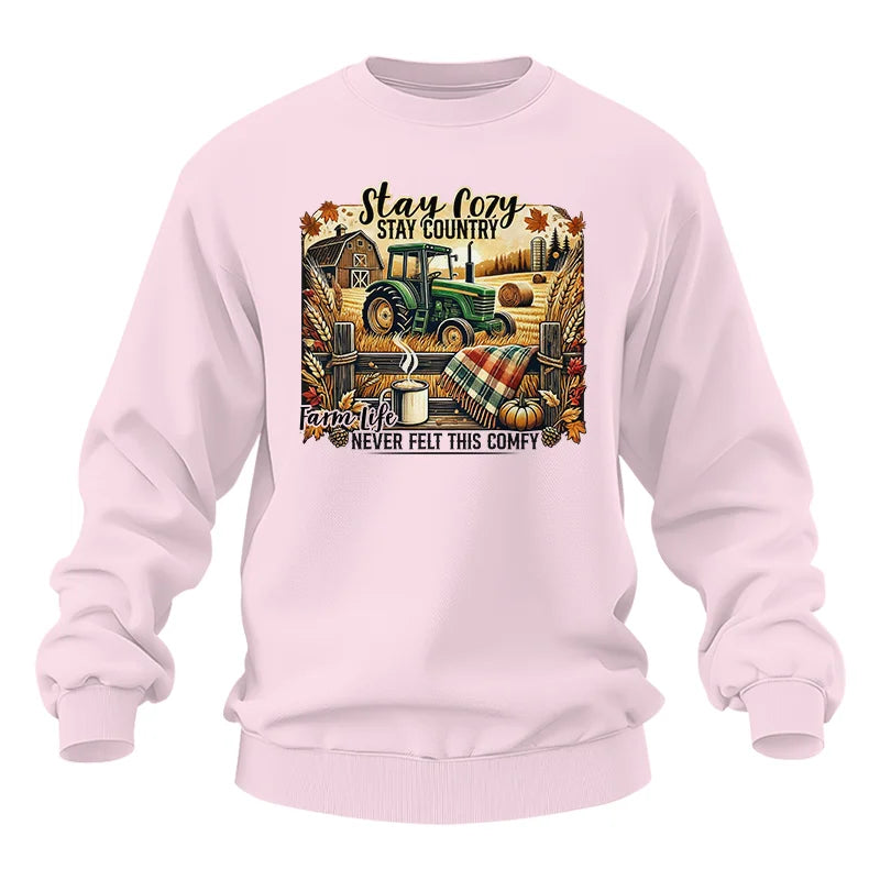 Stay Cozy_Stay Country_Farm Life Never Felt This Comfy 2 - Unisex Heavy Blend™ Crewneck Sweatshirt