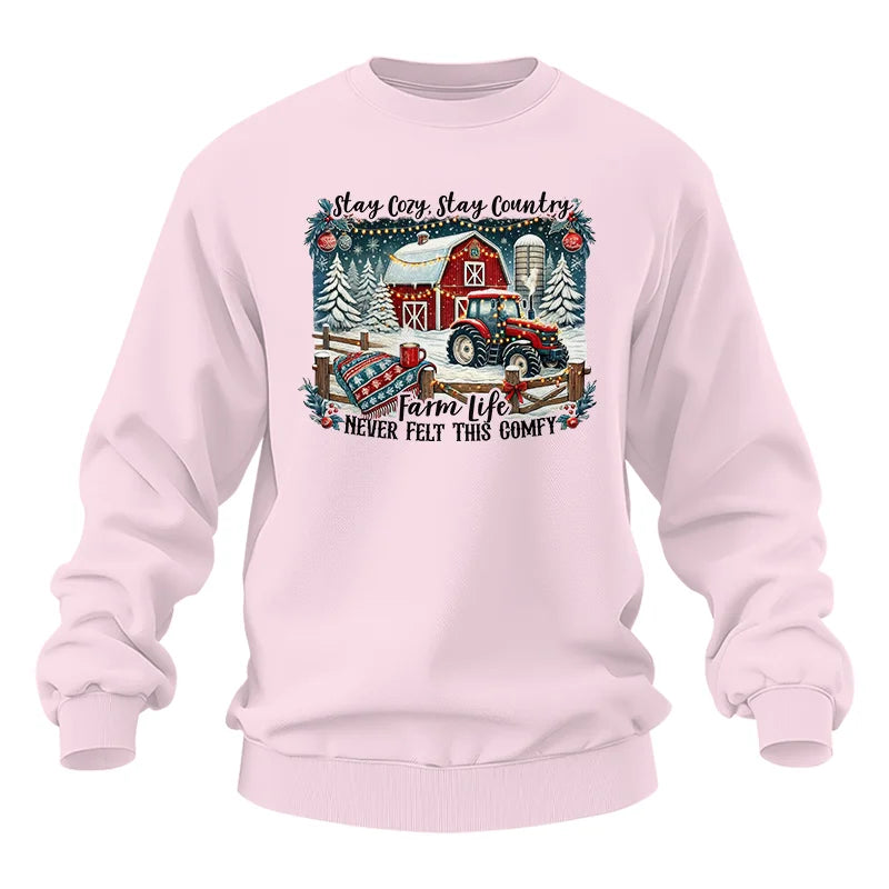 Stay Cozy_Stay Country_Farm Life Never Felt This Comfy 3 - Unisex Heavy Blend™ Crewneck Sweatshirt