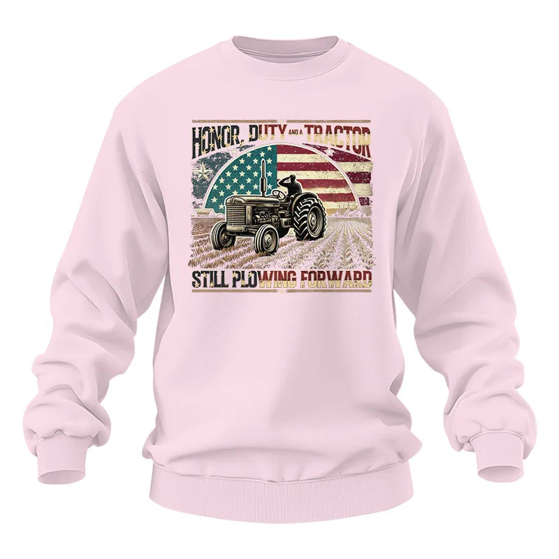 Image of Veteran Farmer Honor Duty And A Tractor 1 - Unisex Heavy Blend™ Crewneck Sweatshirt