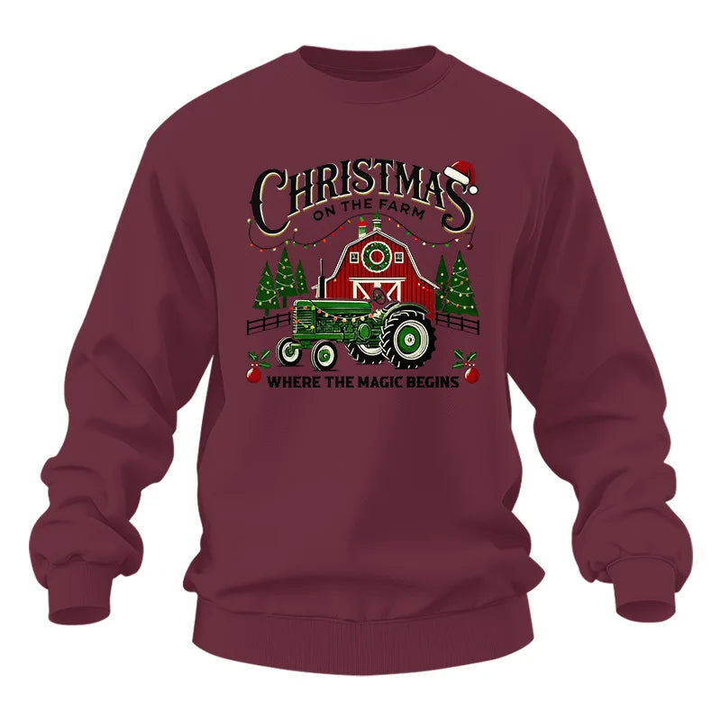 Image of Christmas on the Farm Where the Magic Begins! 5 - Unisex Heavy Blend™ Crewneck Sweatshirt