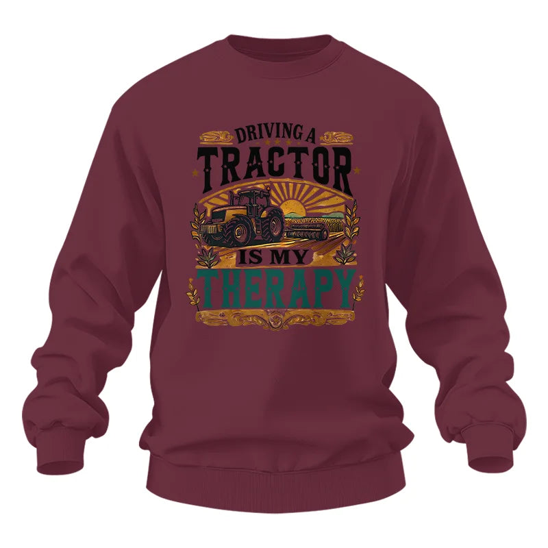 Image of Driving A Tractor Is My Therapy - Unisex Heavy Blend™ Crewneck Sweatshirt