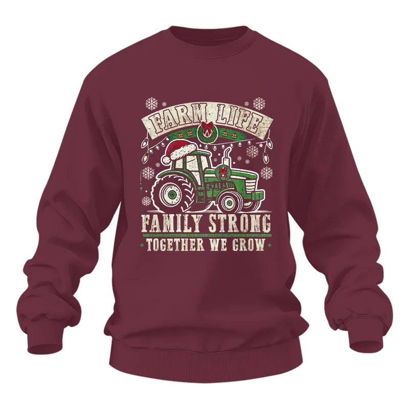 Image of Farm Life Family Strong Together We Grow - Unisex Heavy Blend™ Crewneck Sweatshirt