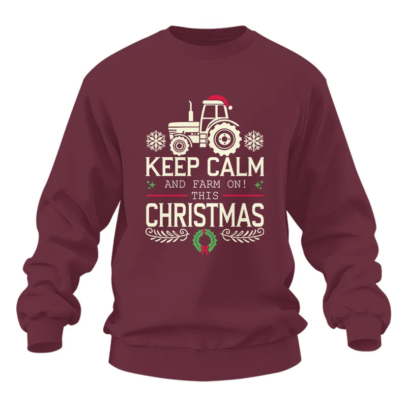 Image of Keep Calm And Farm On! This Christmas - Unisex Heavy Blend™ Crewneck Sweatshirt