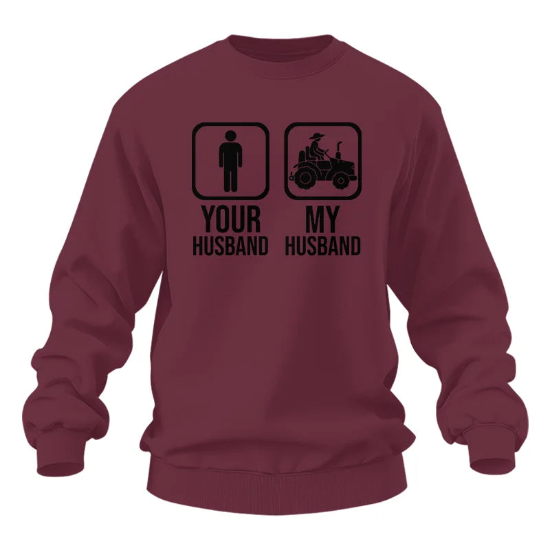 My Husband Is Cooler Than Yours Funny Farm Tractor 2 - Unisex Heavy Blend™ Crewneck Sweatshirt